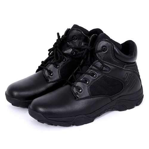 Men Comfortable Wear Resistant Outsole Warm High Top Military Style Boots