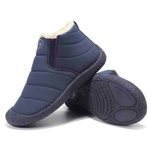 Men Comfortable Anti Collision Toe Suede Warm Fur Lining Boots