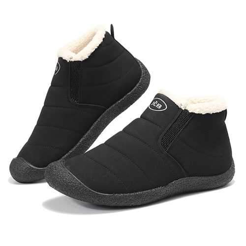 Men Comfortable Anti Collision Toe Suede Warm Fur Lining Boots