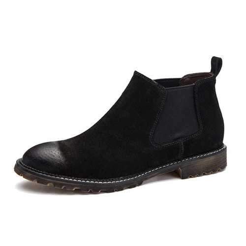 Men England Style Suede Leather Soft Sole Ankle Boots