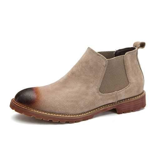 Men England Style Suede Leather Soft Sole Ankle Boots