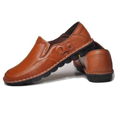 Men Comft Casual Genuine Leather Slip On Loafers Flats