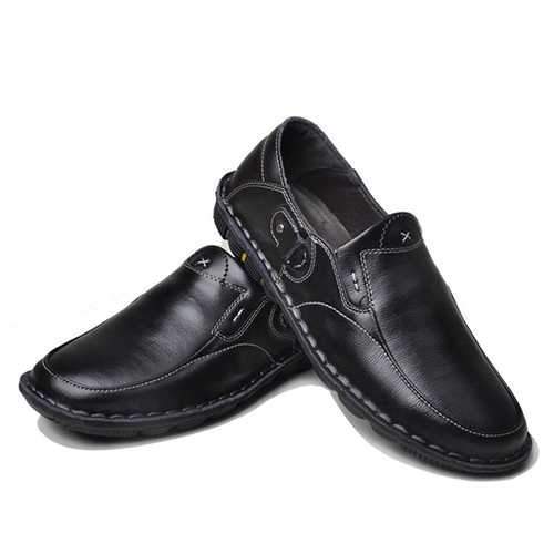 Men Comft Casual Genuine Leather Slip On Loafers Flats