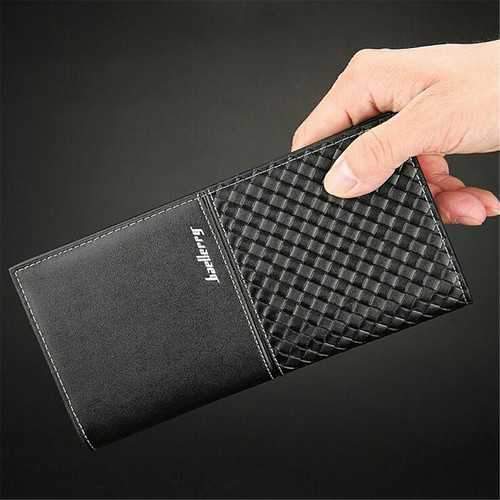 Men Leather Long Wallet Bifold Card Holder Billfold Clutch Purse Zipper Pocket Phone Bag Case