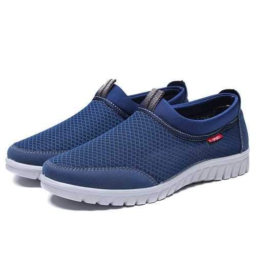 Men Lightweight Soft Breathable Mesh Slip On Sneakers