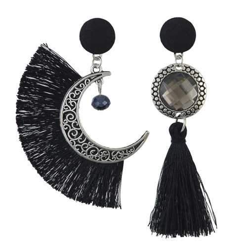 Bohemian Crystal Moon Drop Earrings Dangle women's Earrings