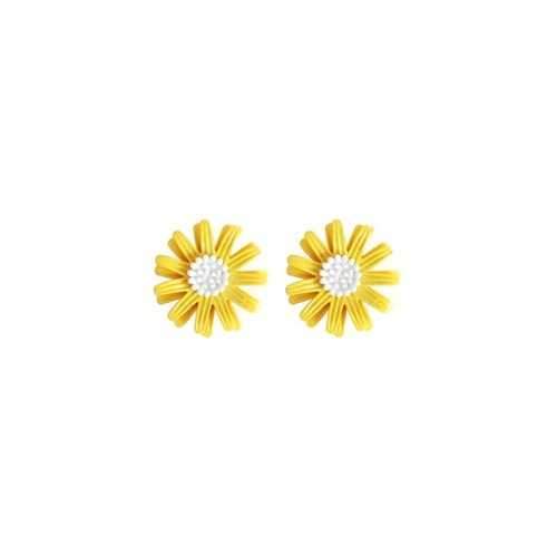 Daisy Flower Stud Earrings Fashion Yellow White Earrings