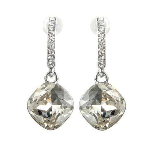 Classic Crystal Drop Earrings Elegant Dazzling Rhinestone