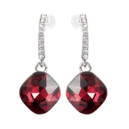 Classic Crystal Drop Earrings Elegant Dazzling Rhinestone