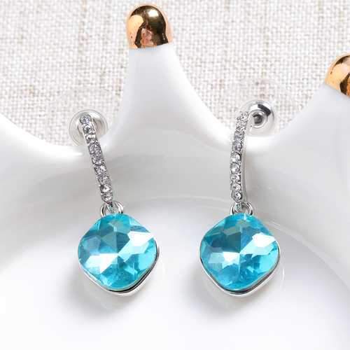 Classic Crystal Drop Earrings Elegant Dazzling Rhinestone