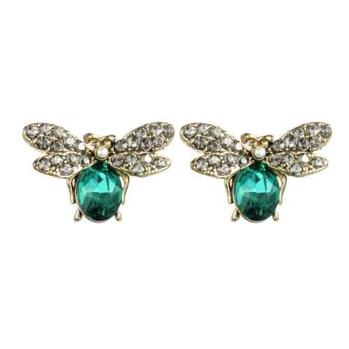 Luxury Oktant Rhinestone Crystal Ear Stud 18K Gold Plated