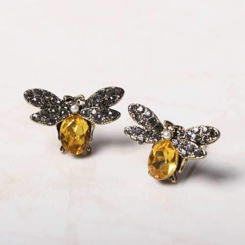 Luxury Oktant Rhinestone Crystal Ear Stud 18K Gold Plated