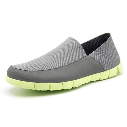 Men Breathable Mesh Cloth Soft Sole Slip On Flat Sneakers