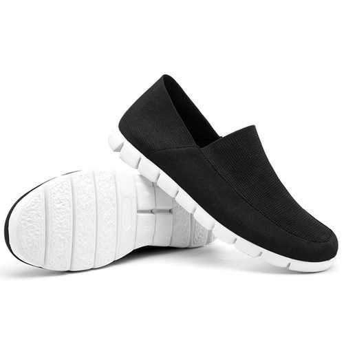 Men Breathable Mesh Cloth Soft Sole Slip On Flat Sneakers