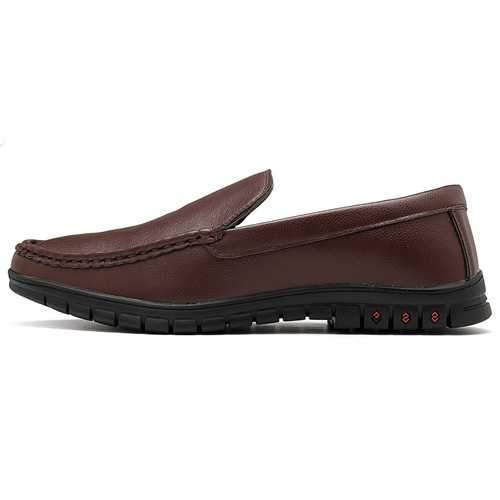 Men Casual Business Leather Slip On Flats Leather Loafers