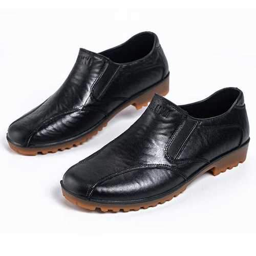 Men Casual Waterproof Flats Slip On Soft Loafers