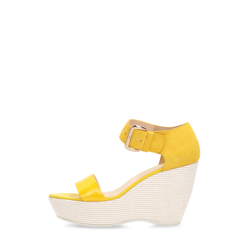 Hogan Womens Wedge Sandal Yellow HXW2000H7900NNG013