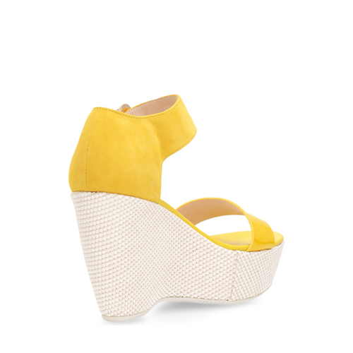 Hogan Womens Wedge Sandal Yellow HXW2000H7900NNG013