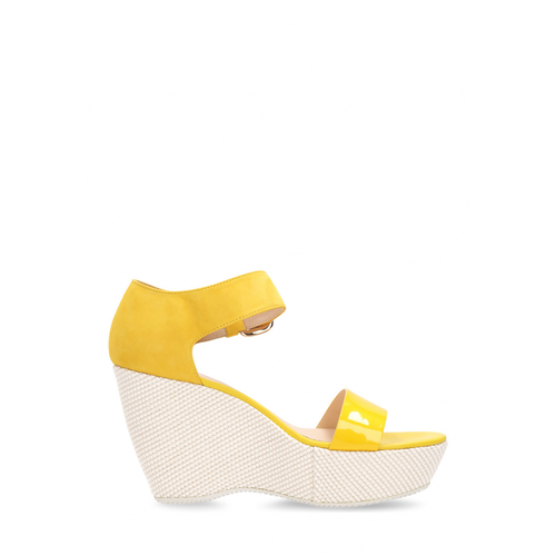 Hogan Womens Wedge Sandal Yellow HXW2000H7900NNG013