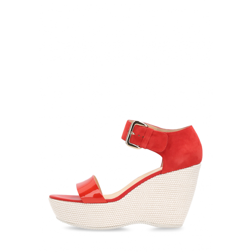 Hogan Womens Wedge Sandal Red HXW2000H7900NNG829