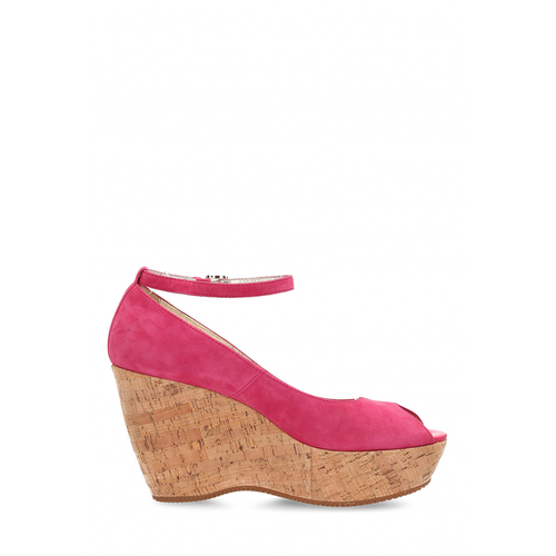 Hogan Womens Wedge Sandal Fuxia HXW2000I440CCR0M809