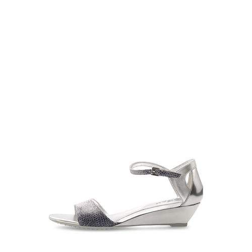 Hogan Womens Wedge Sandal Silver HXW2300N41055UQER46