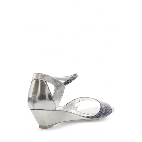 Hogan Womens Wedge Sandal Silver HXW2300N41055UQER46