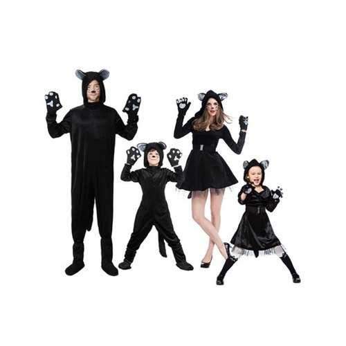 Family Halloween Dog Costume Set - Black Boy-s