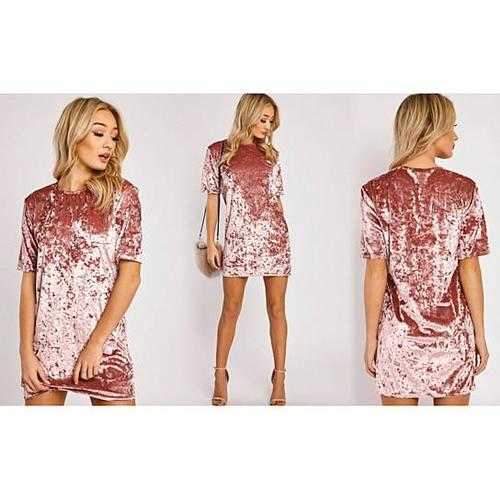 Mirage Crinkled Velvet Cocktail Dress