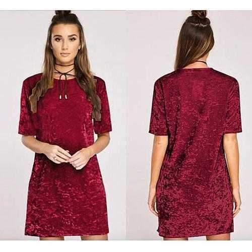 Mirage Crinkled Velvet Cocktail Dress