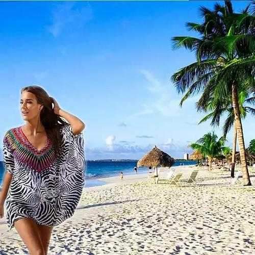 Wild Zebra Beach Coverup And Top