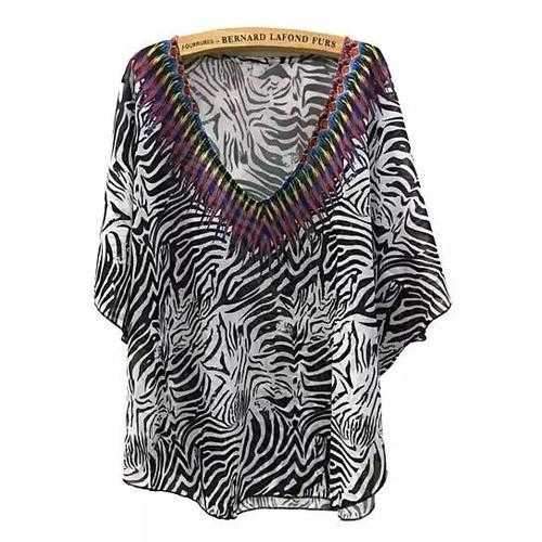 Wild Zebra Beach Coverup And Top