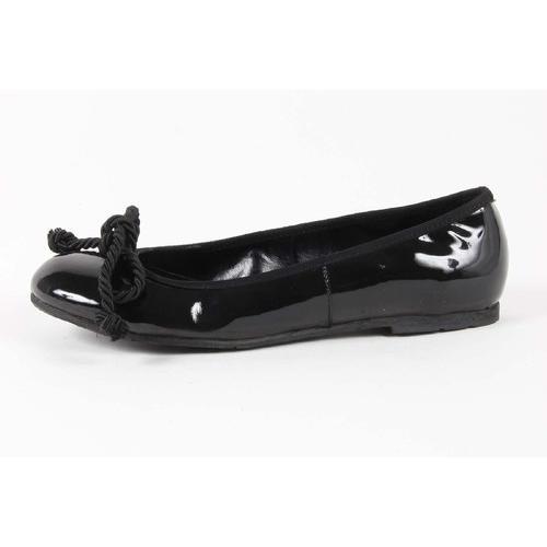 V 1969 Italia Womens Ballerina E08 VERNICE NERO CORDA