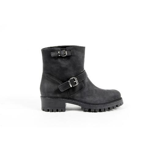 V 1969 Italia Womens Short Boot B1441 NABUK NERO