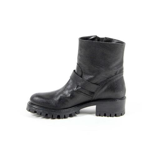 V 1969 Italia Womens Short Boot B1441 VITELLO STAMPATO NERO