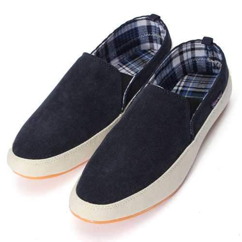 Mens Canvas Casual Trainers Boat Shoes