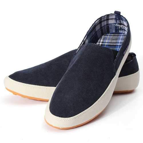 Mens Canvas Casual Trainers Boat Shoes