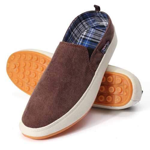 Mens Canvas Casual Trainers Boat Shoes