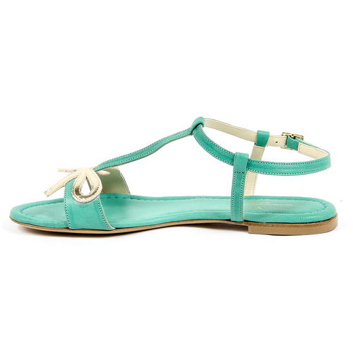 V 1969 Italia Womens Flat Sandal Green LISA