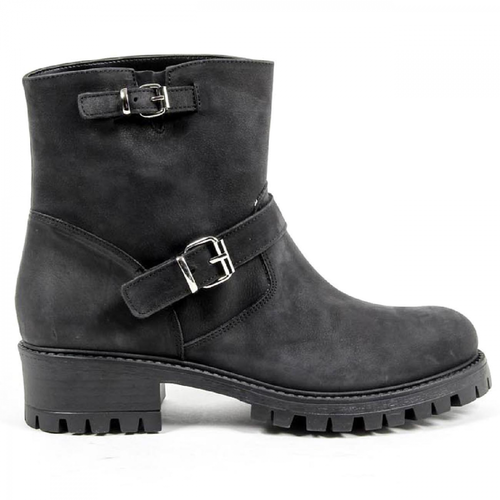 V 1969 Italia Womens Short Boot B1441 NABUK NERO