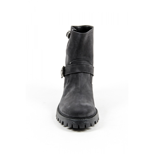 V 1969 Italia Womens Short Boot B1441 NABUK NERO