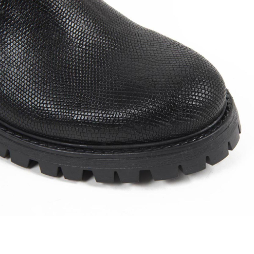 V 1969 Italia Womens Short Boot B1441 VIT. PIETRA TRAPUNTA NERO