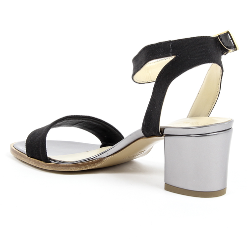 V 1969 Italia Womens Ankle Strap Sandal Black ANNA