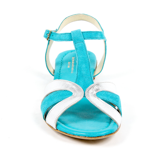 V 1969 Italia Womens Flat Sandal Light Blue GRAZIA