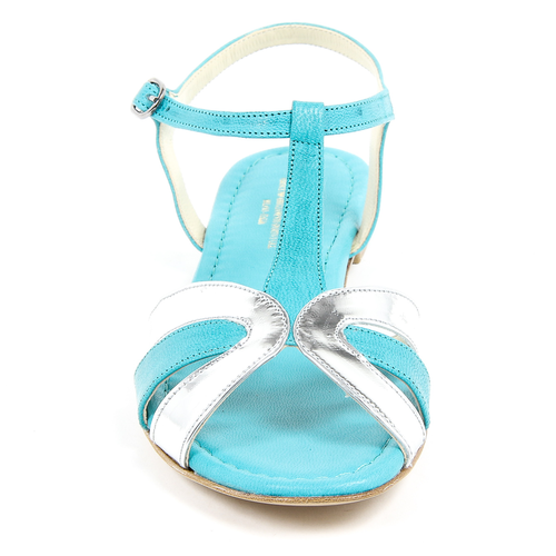 V 1969 Italia Womens Flat Sandal Light Blue GRAZIA