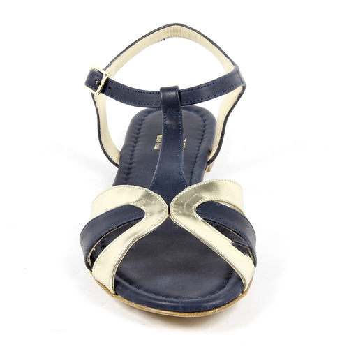 V 1969 Italia Womens Flat Sandal Blue GRAZIA