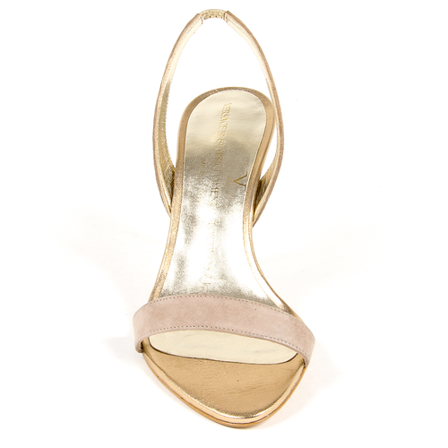 V 1969 Italia Womens Ankle Strap Sandal Gold ELEONOR