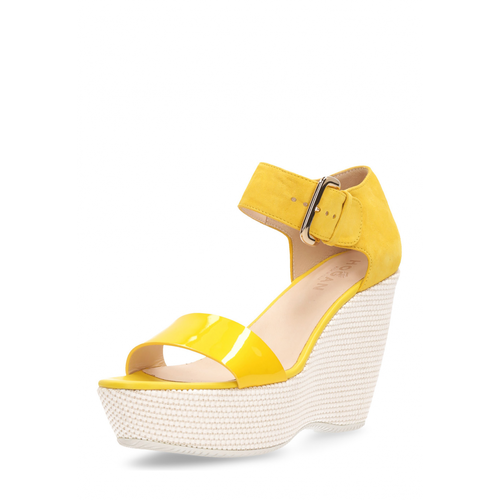 Hogan Womens Wedge Sandal Yellow HXW2000H7900NNG013