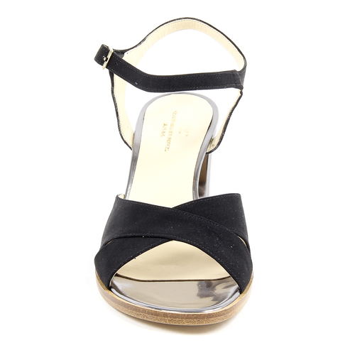 V 1969 Italia Womens Ankle Strap Sandal Black VERA