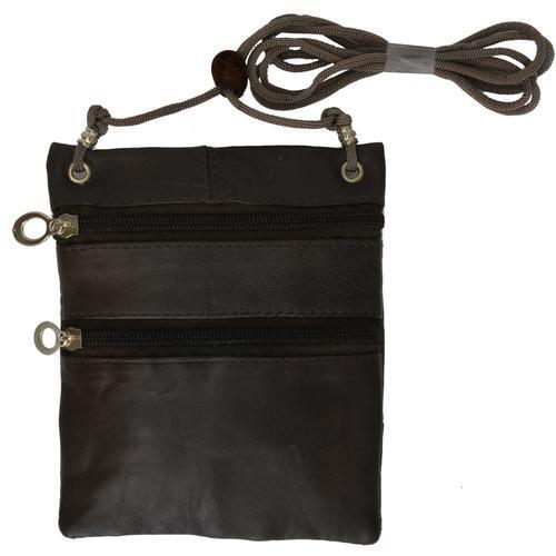 Small Soft Leather Cross Body Purse-Brown Color